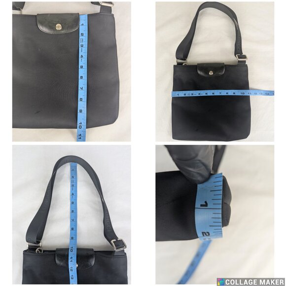 Authentic Unisex Longchamp Shoulder Bag Black Nylon/Leather Bag - FAST SHIPPING - Picture 10 of 10
